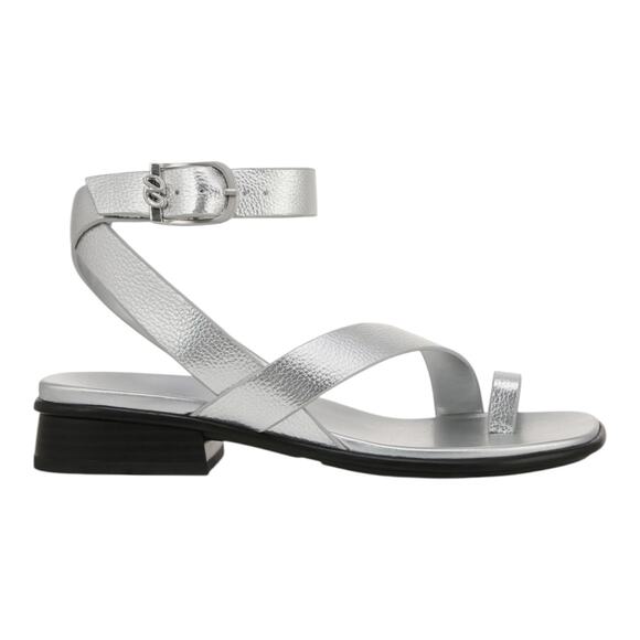 Naturalizer Women's Birch Toe Loop Ankle Strap Sandals Silver Size 8 - Picture 2 of 5